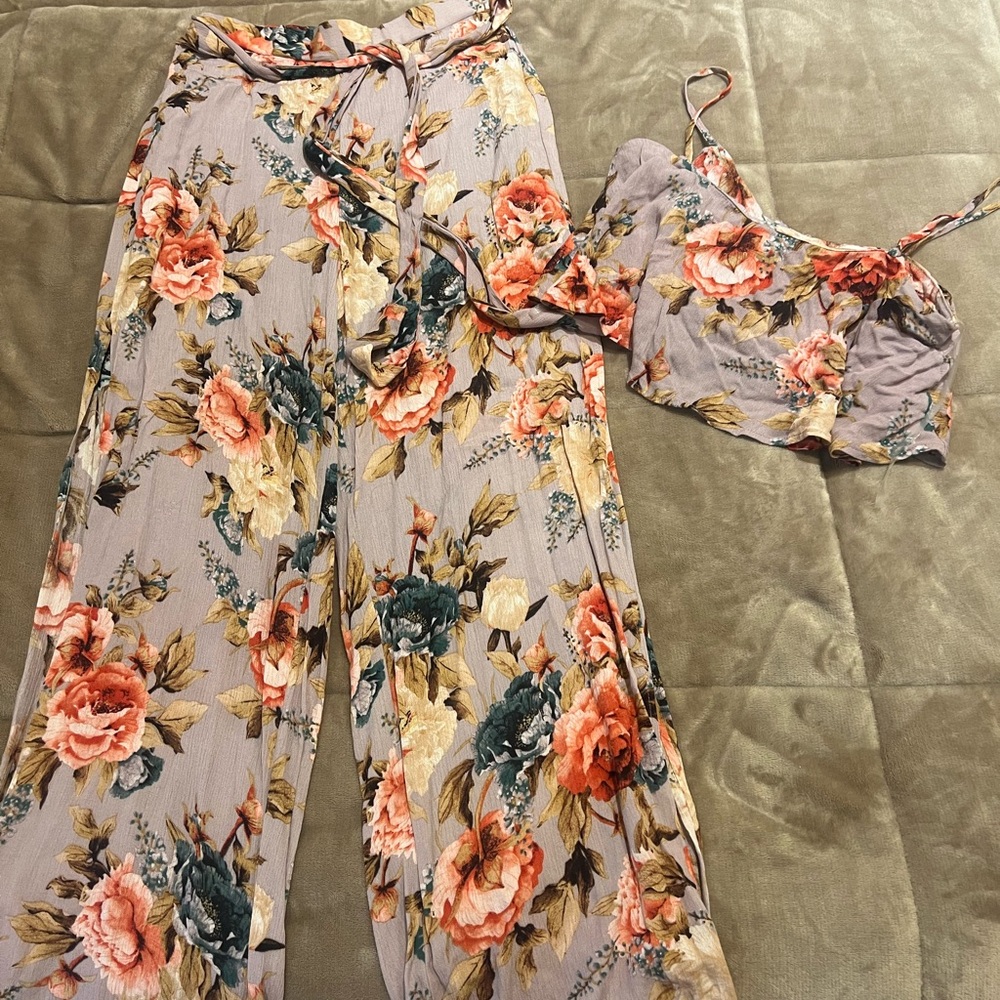Floral Two Piece Matching Set